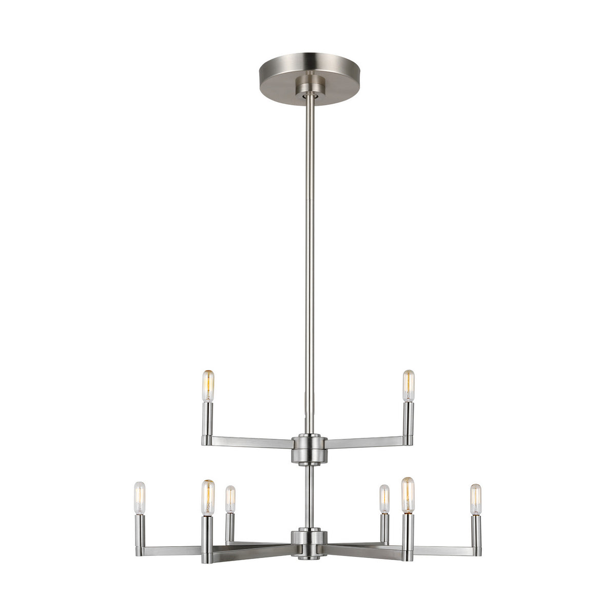 Fullton Nine Light Chandelier in Brushed Nickel
