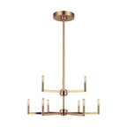 Fullton LED Chandelier in Satin Brass