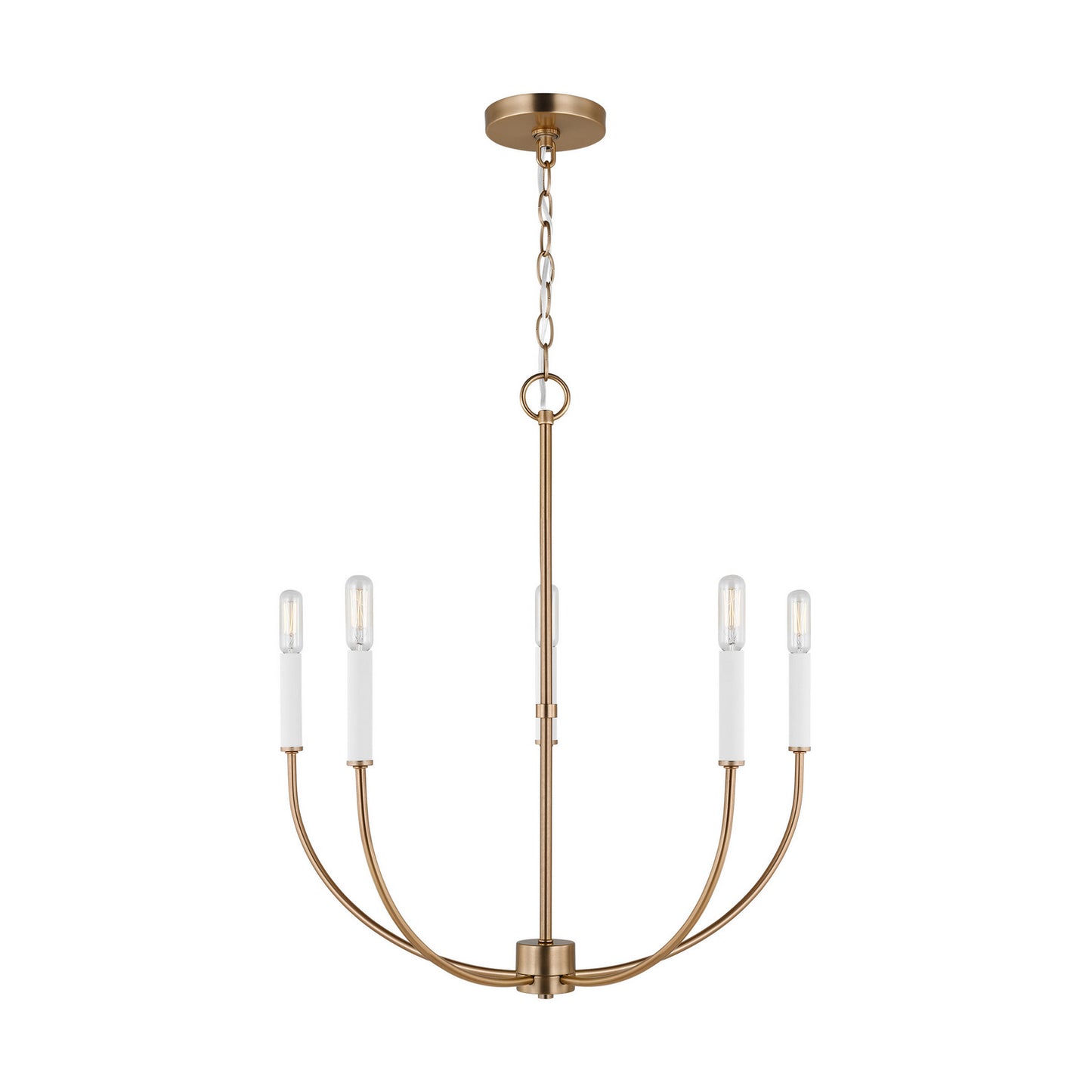 Greenwich LED Chandelier in Satin Brass
