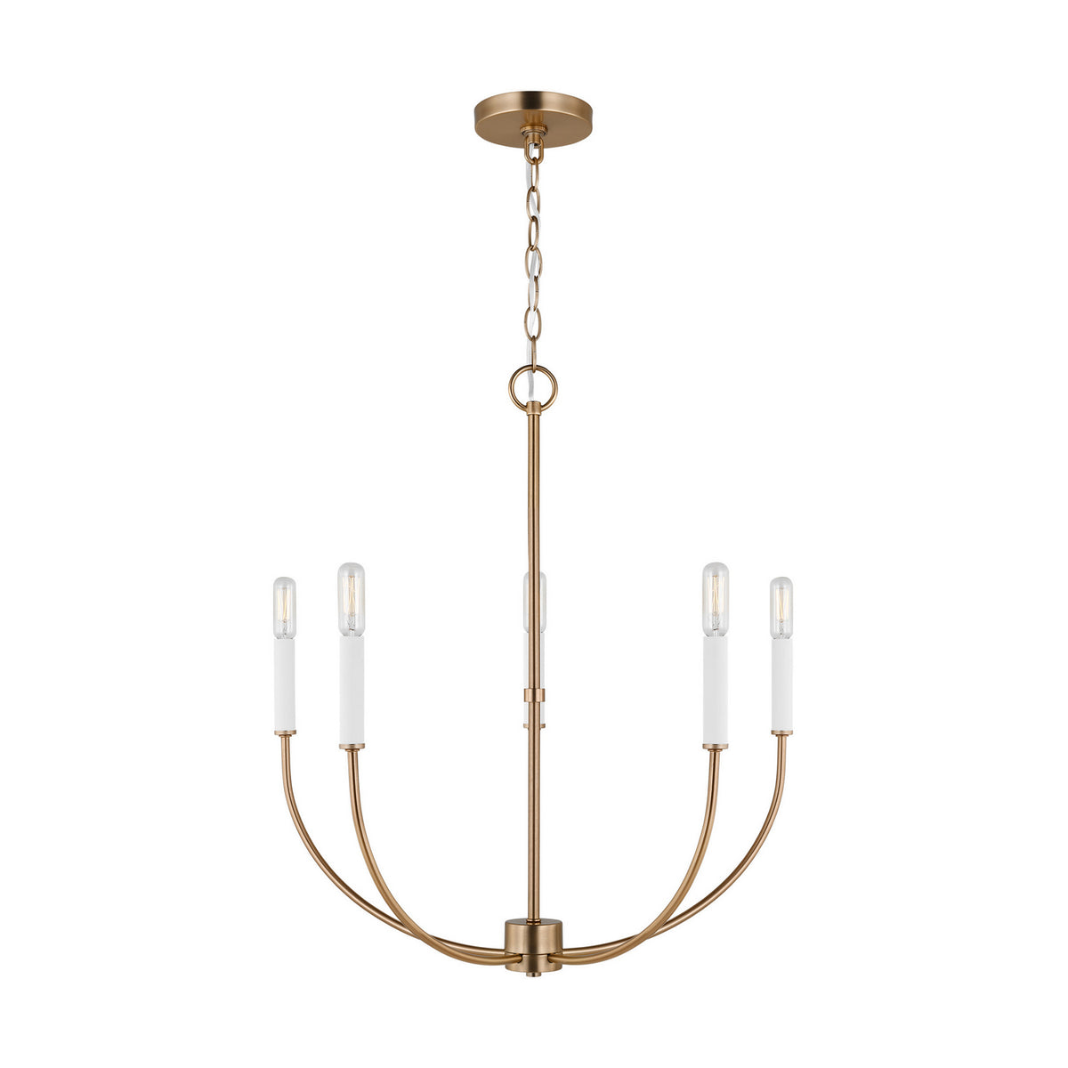Greenwich LED Chandelier in Satin Brass