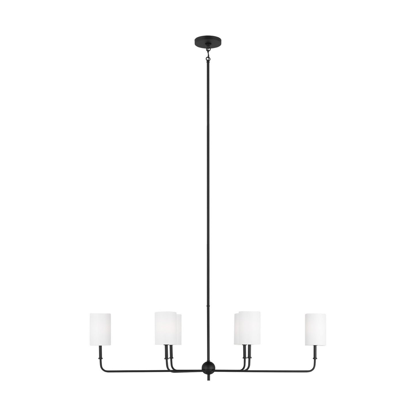 Foxdale Six Light Chandelier in Midnight Black