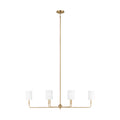 Foxdale Six Light Chandelier in Satin Brass