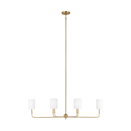 Foxdale Six Light Chandelier in Satin Brass