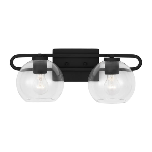 Codyn Two Light Bath Vanity in Midnight Black