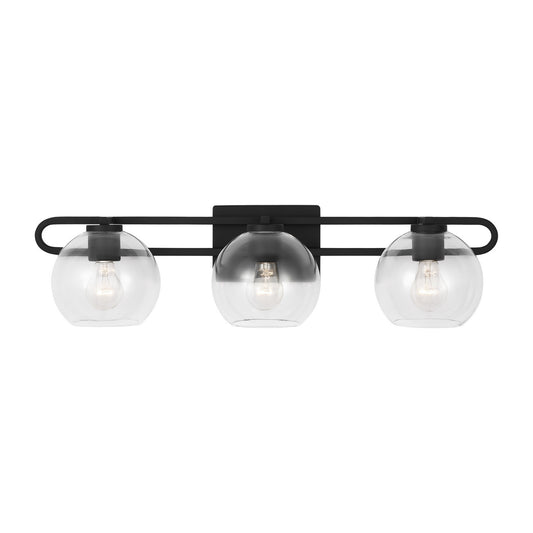 Codyn Three Light Bath Vanity in Midnight Black