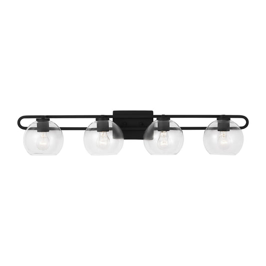 Codyn Four Light Bath Vanity in Midnight Black