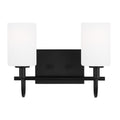 Oak Moore Two Light Bath Vanity in Midnight Black