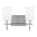 Oak Moore Two Light Bath Vanity in Brushed Nickel