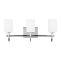Oak Moore Three Light Bath Vanity in Chrome