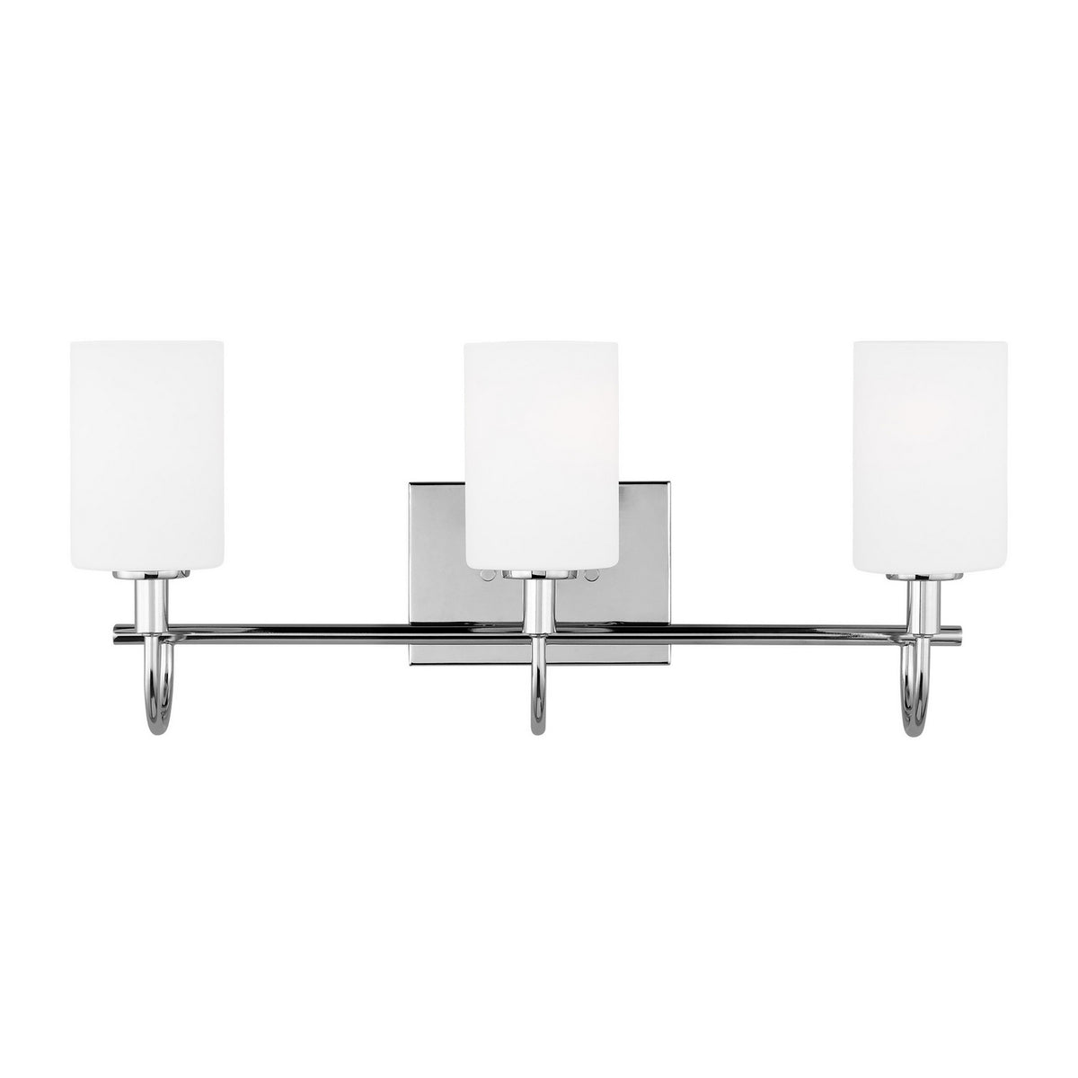 Oak Moore Three Light Bath Vanity in Chrome