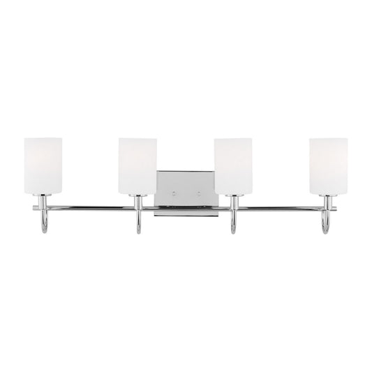 Oak Moore Four Light Bath Vanity in Chrome