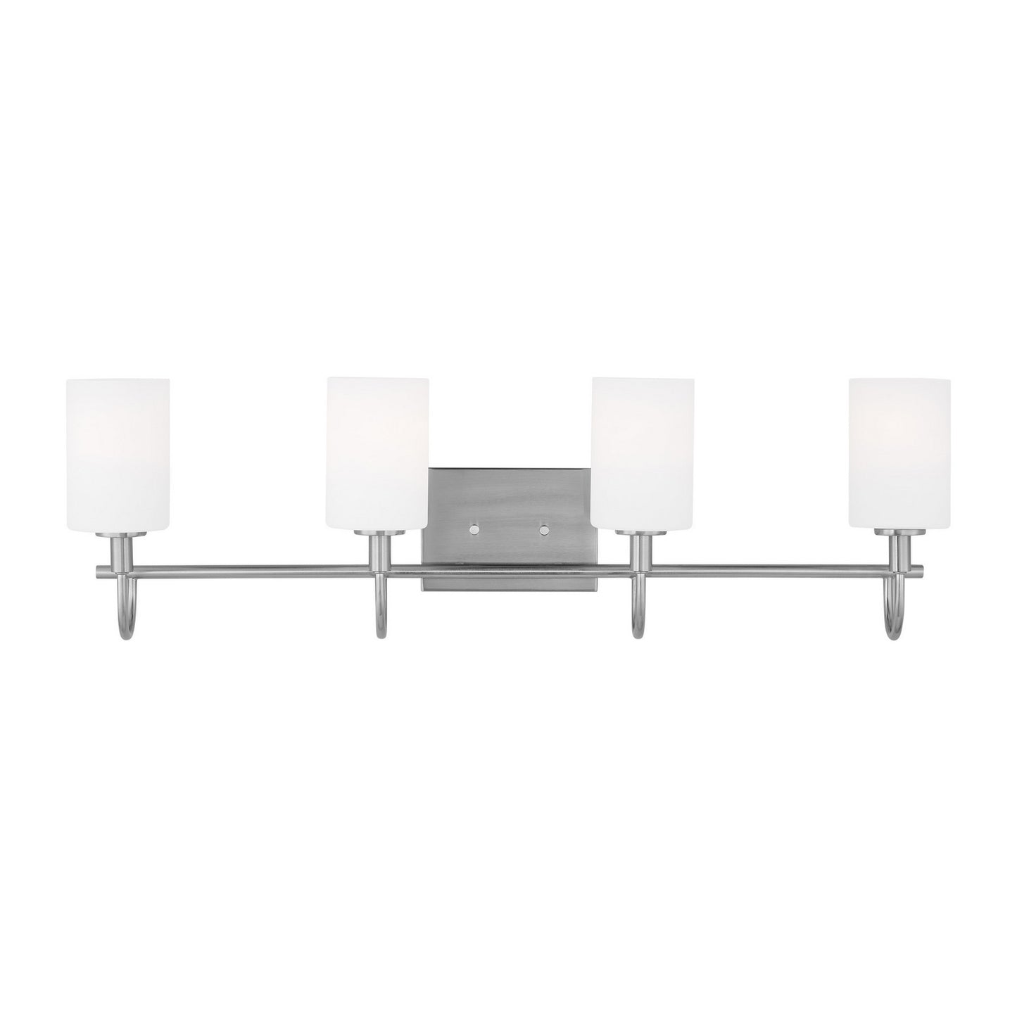 Oak Moore Four Light Bath Vanity in Brushed Nickel
