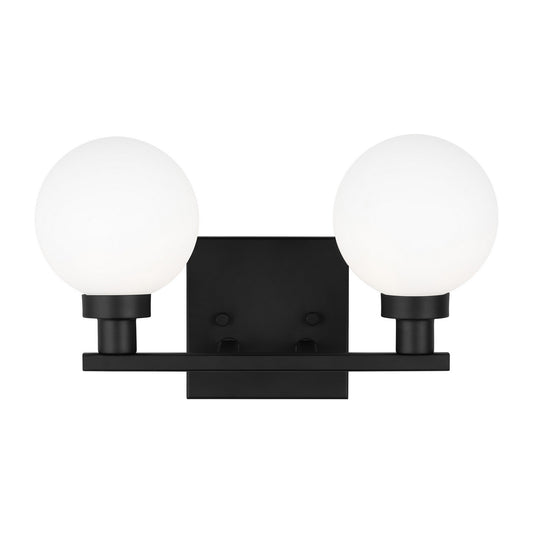 Clybourn Two Light Bath Vanity in Midnight Black