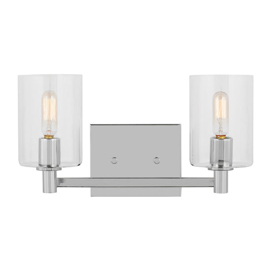 Fullton Two Light Bath Vanity in Chrome