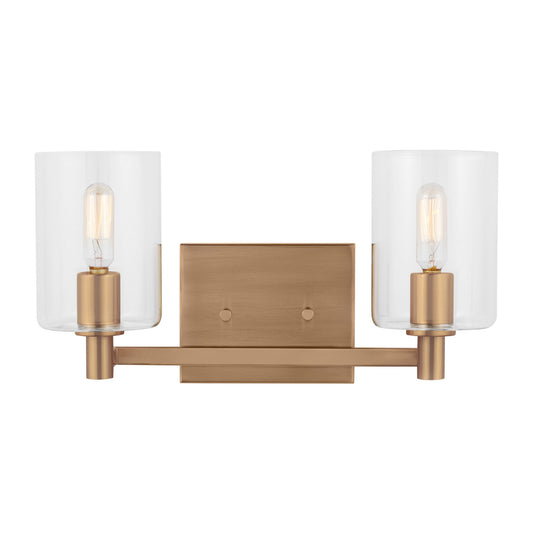 Fullton Two Light Bath Vanity in Satin Brass