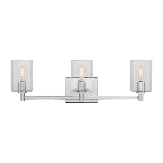Fullton Three Light Bath Vanity in Chrome
