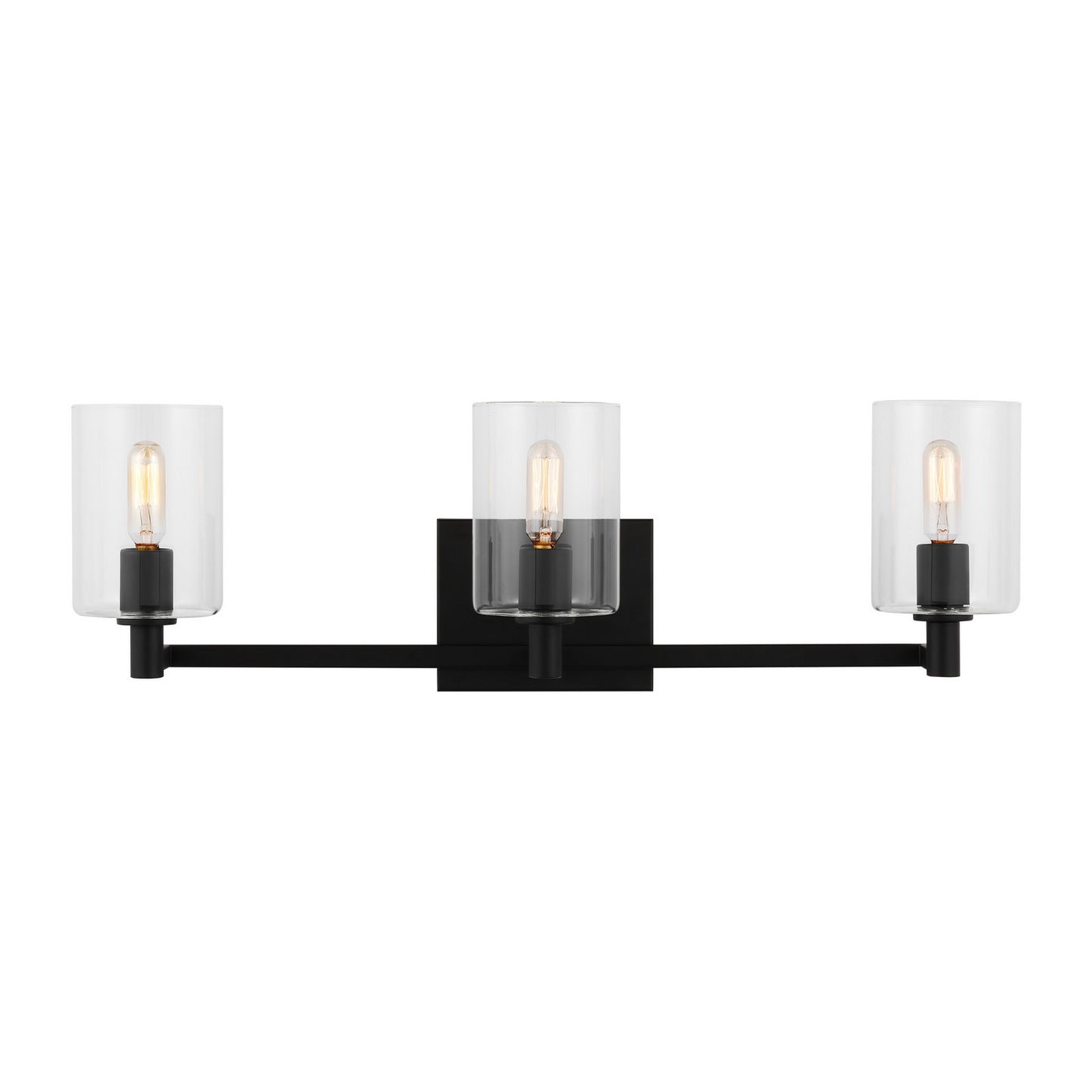 Fullton Three Light Bath Vanity in Midnight Black