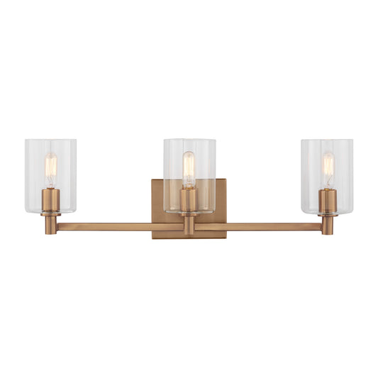 Fullton Three Light Bath Vanity in Satin Brass