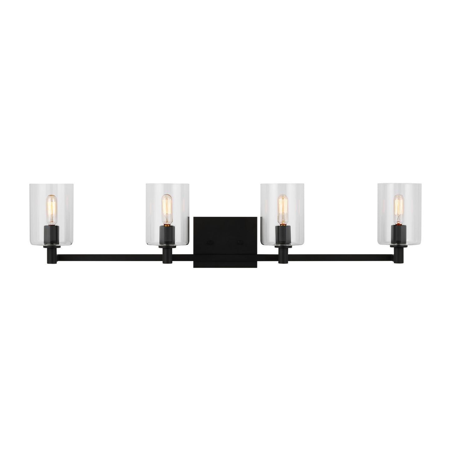 Fullton Four Light Bath Vanity in Midnight Black