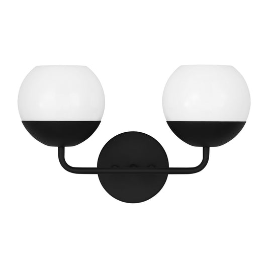 Alvin Two Light Bath Vanity in Midnight Black