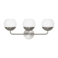 Alvin Three Light Bath Vanity in Brushed Nickel