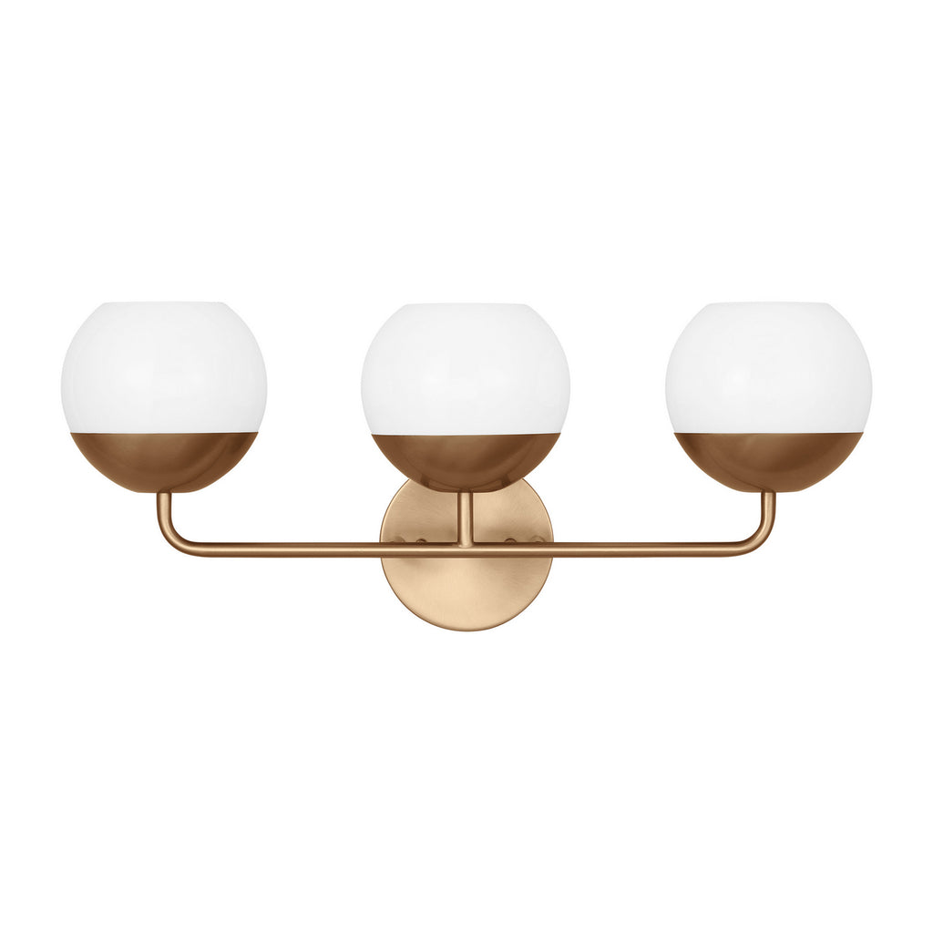 Alvin LED Bath Wall Sconce in Satin Brass