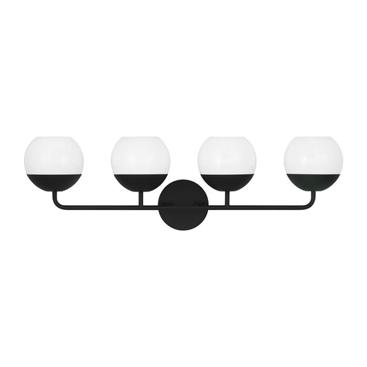 Alvin Four Light Bath Vanity in Midnight Black