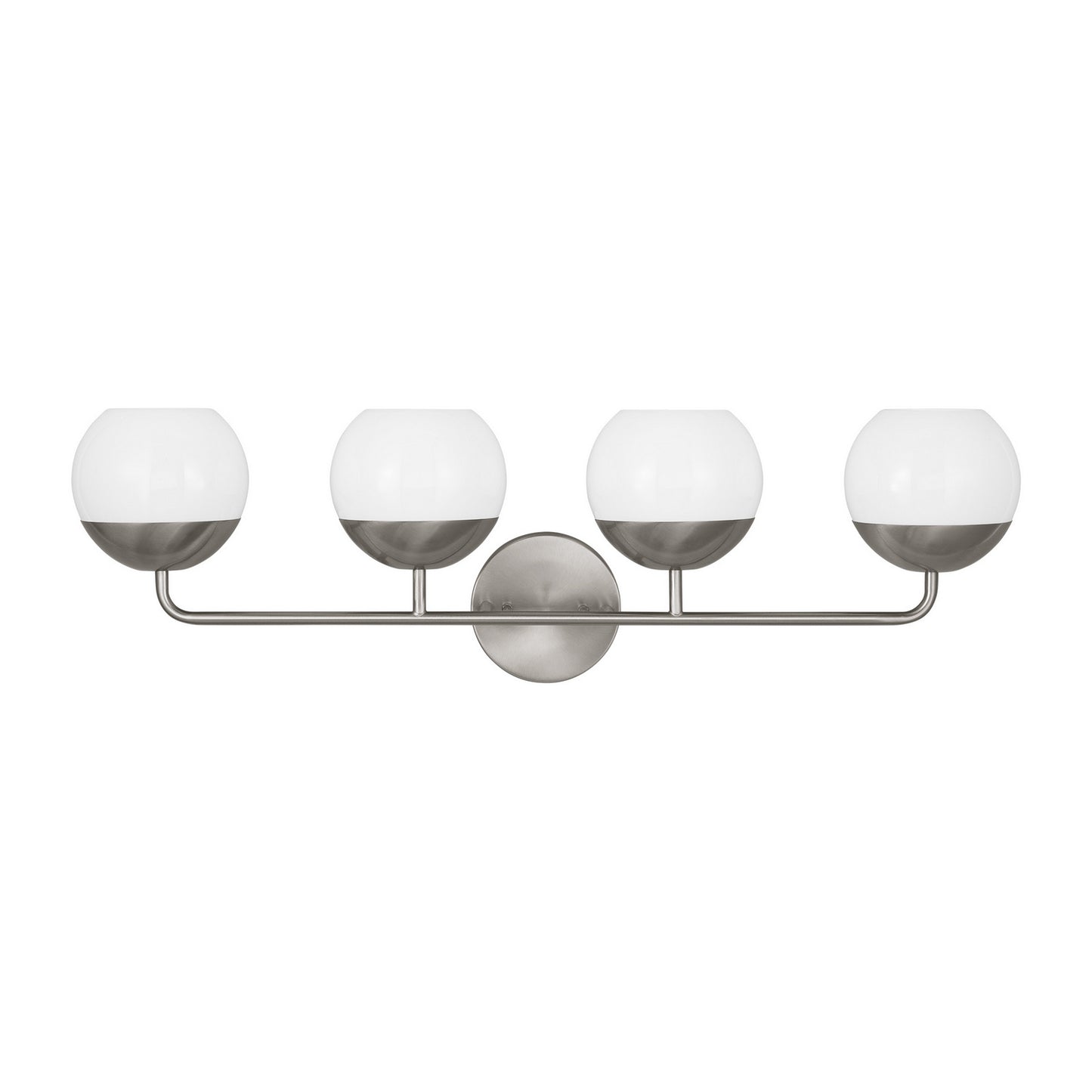 Alvin Four Light Bath Vanity in Brushed Nickel