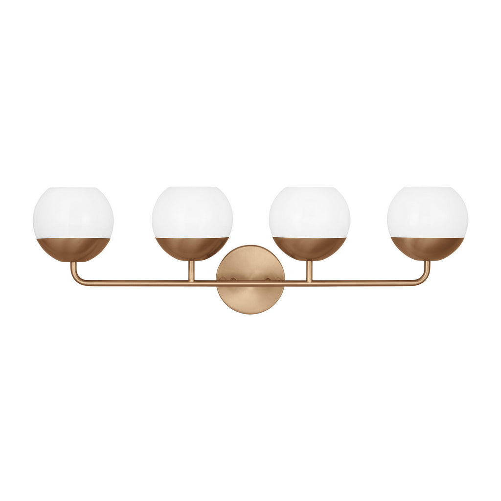 Alvin LED Bath Wall Sconce in Satin Brass