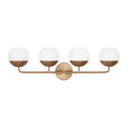 Alvin LED Bath Wall Sconce in Satin Brass