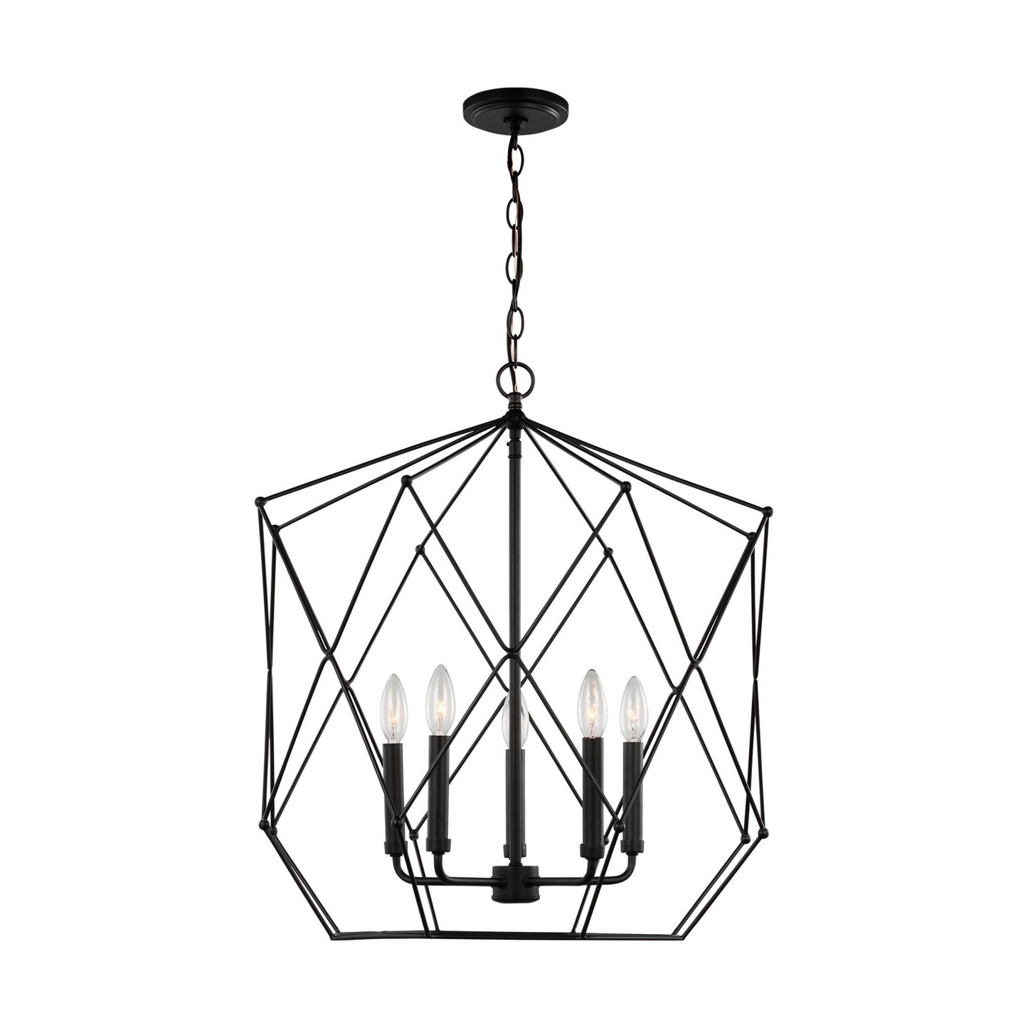 Zarra LED Pendant in Midnight Black