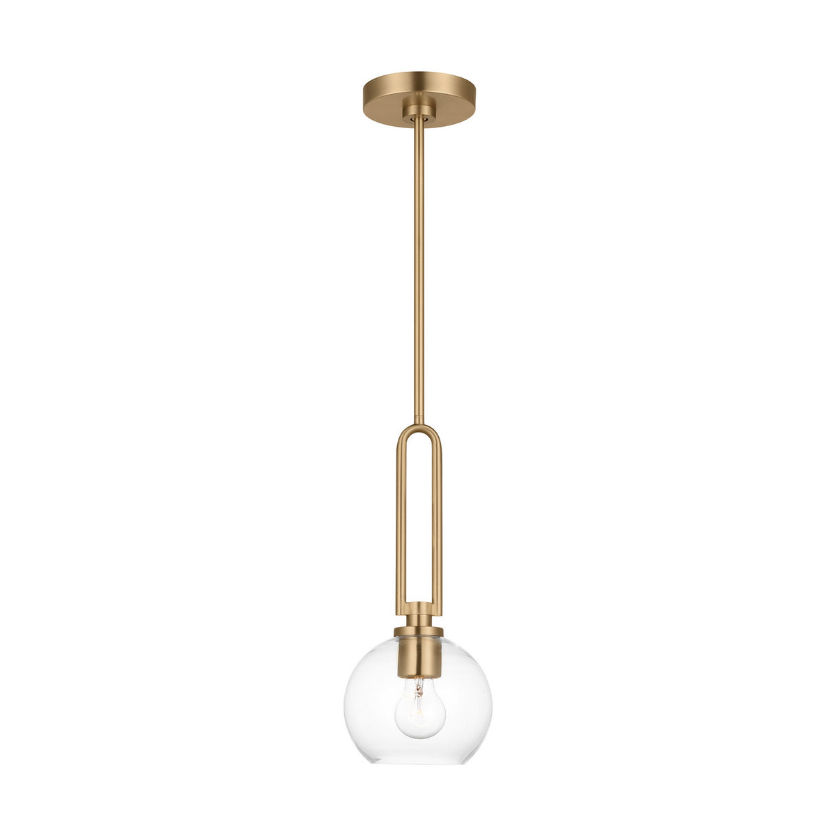 Codyn One Light Pendant in Satin Brass