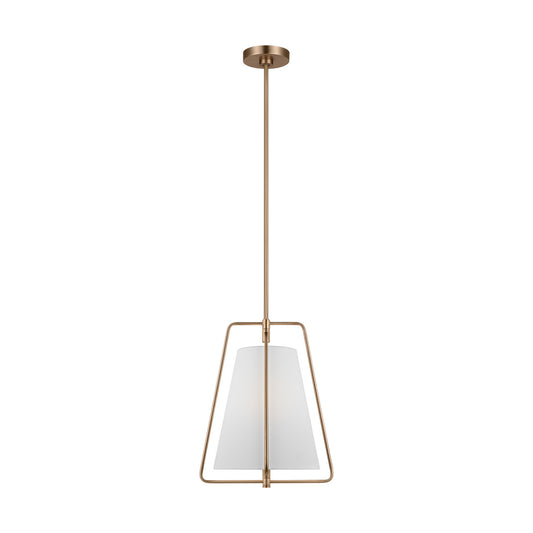 Allis One Light Pendant in Satin Brass