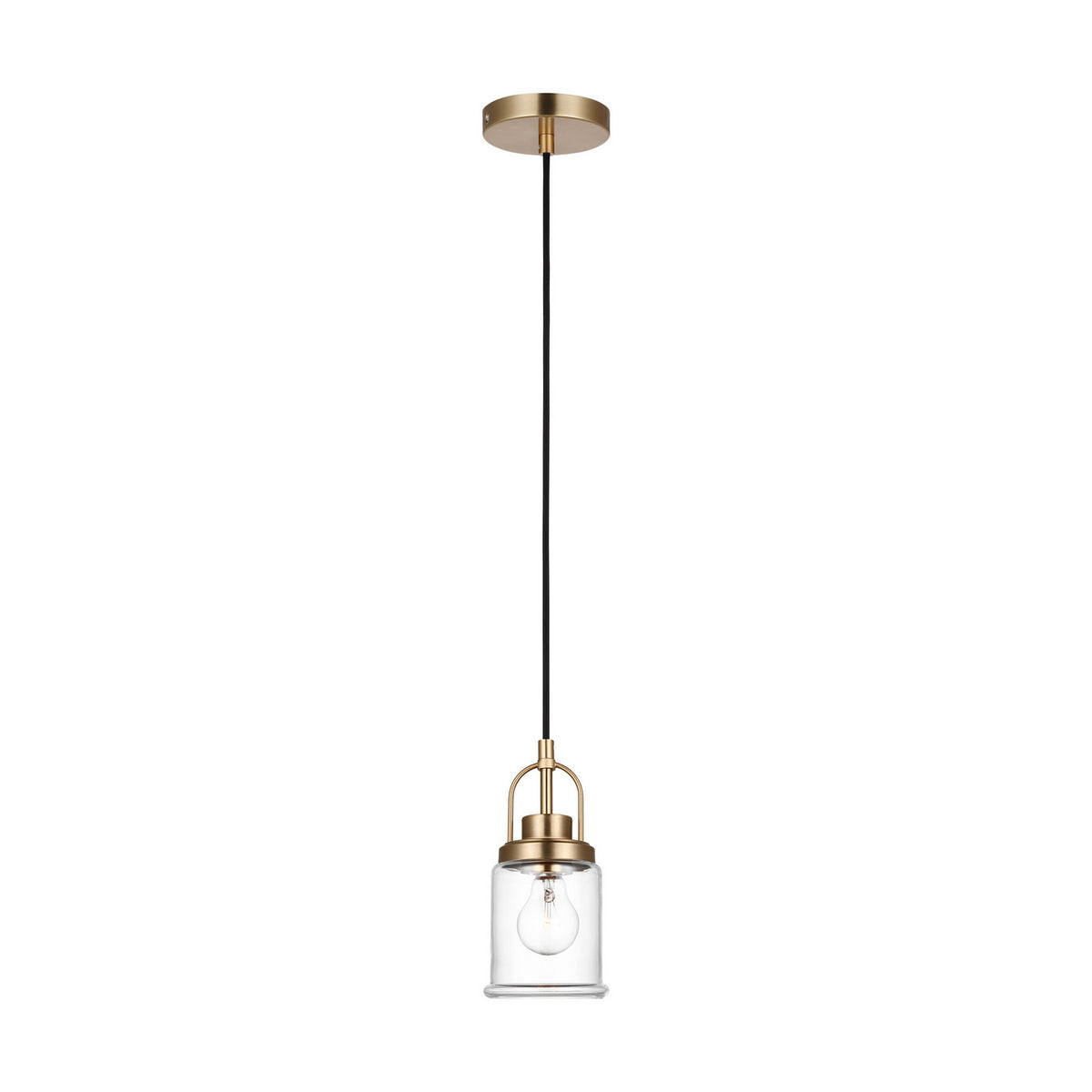 Anders One Light Pendant in Satin Brass