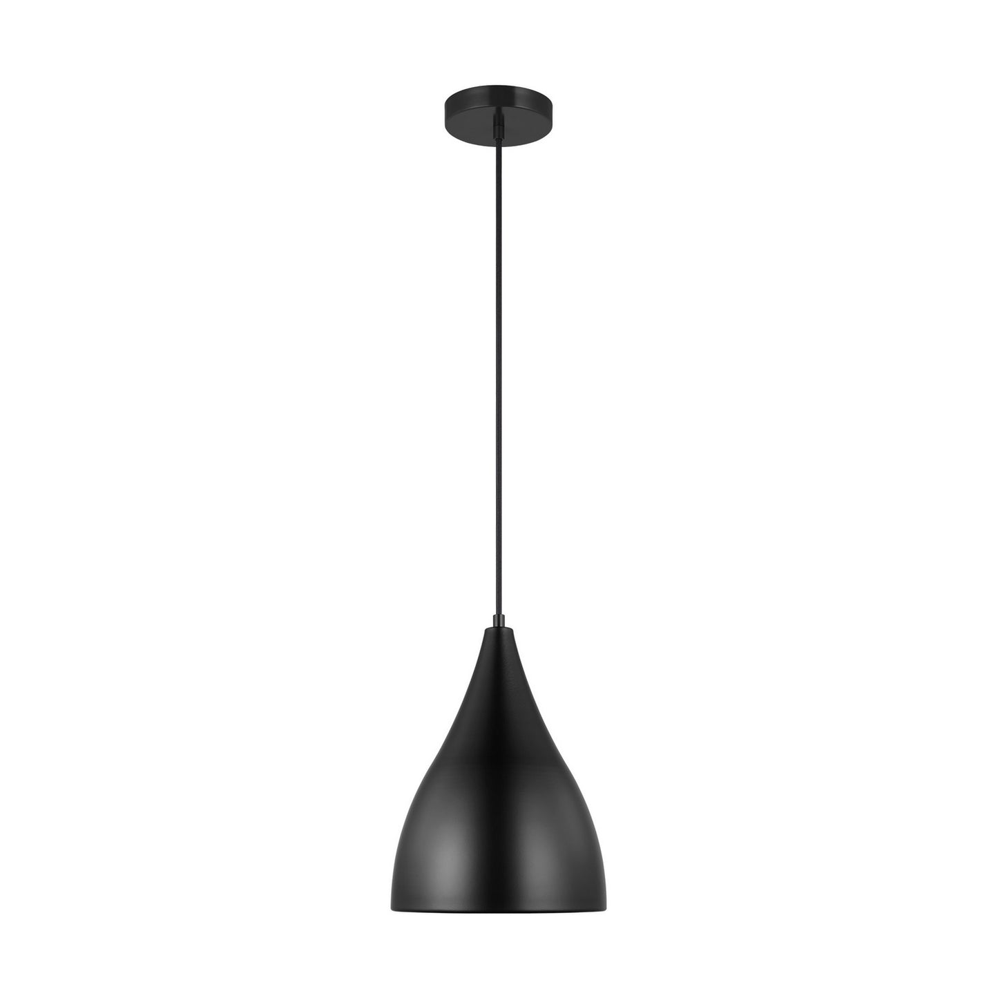 Oden One Light Pendant in Midnight Black