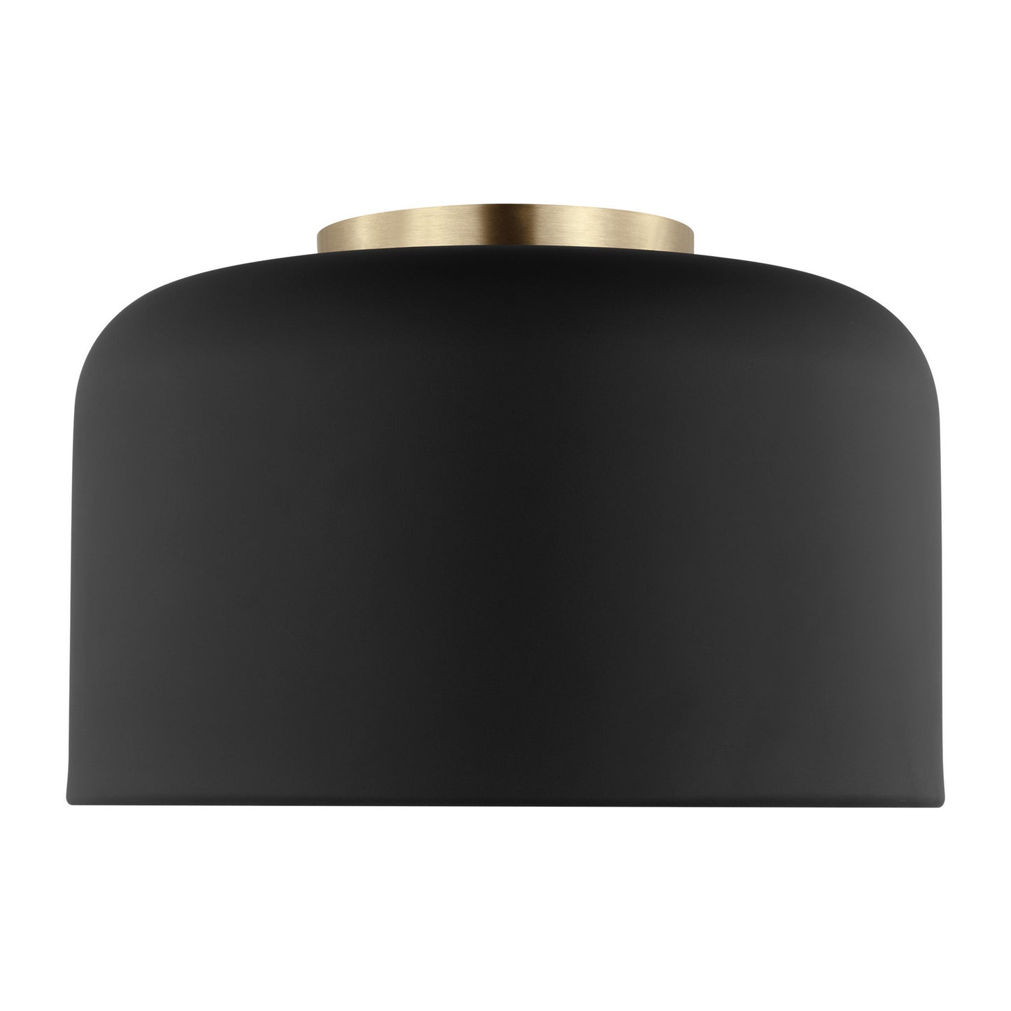 Malone One Light Flush Mount in Midnight Black