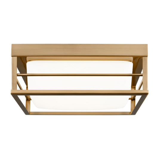 Dearborn LED Flush Mount in Satin Brass