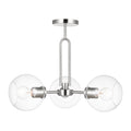 Codyn Three Light Semi-Flush Mount in Brushed Nickel