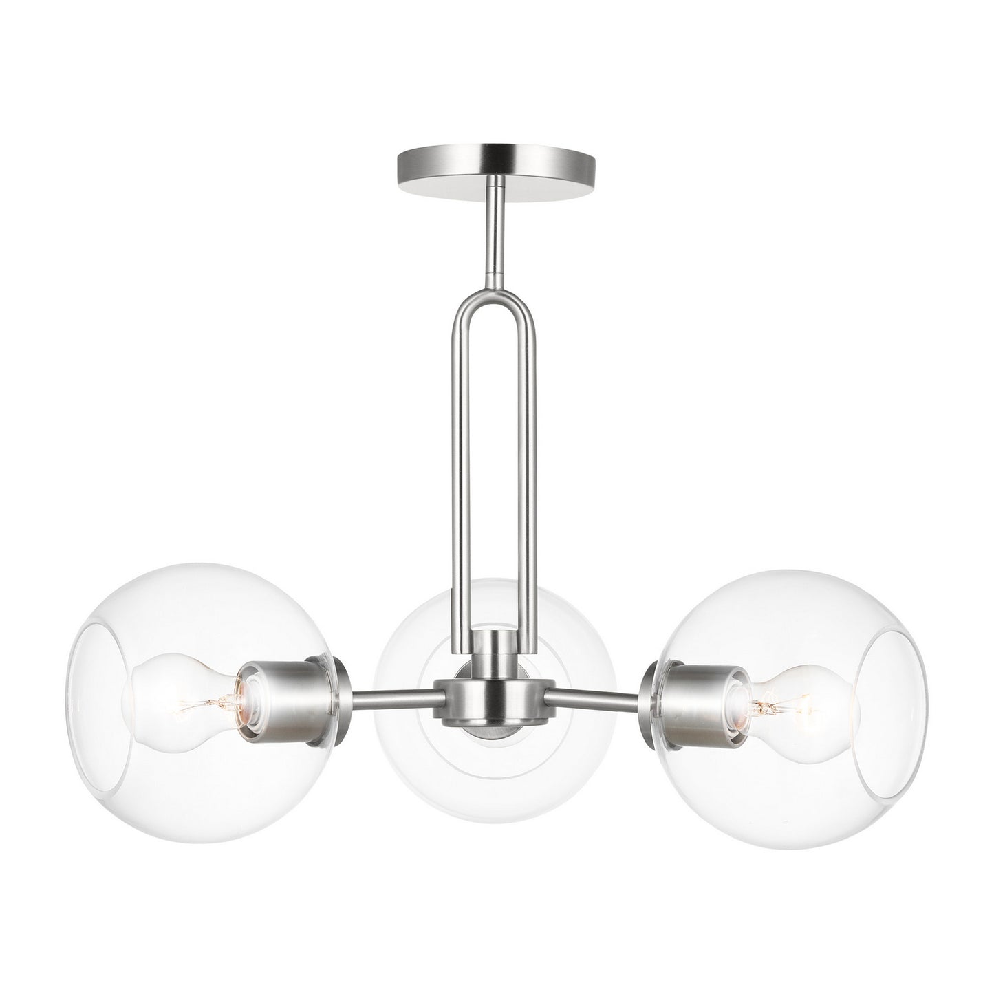 Codyn Three Light Semi-Flush Mount in Brushed Nickel
