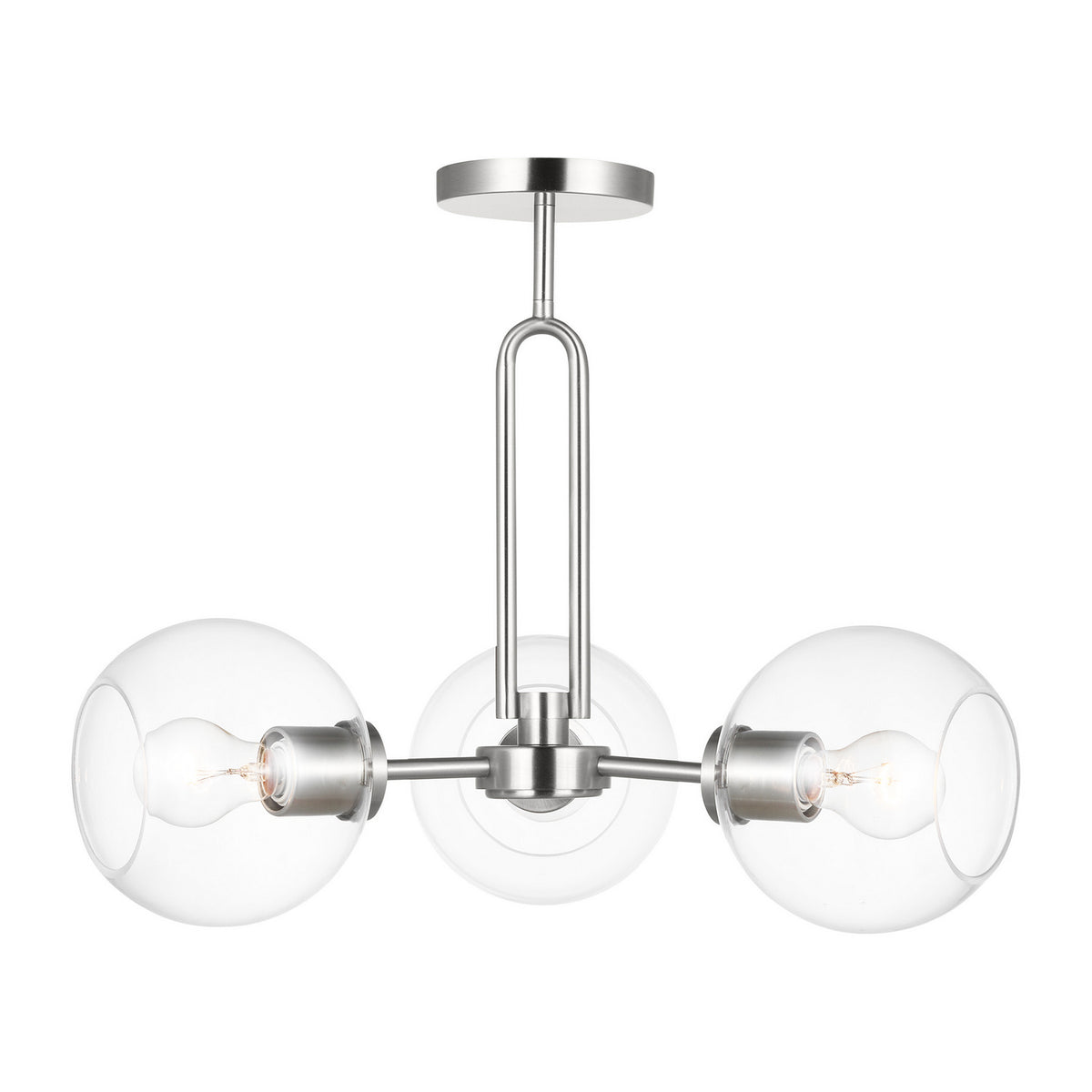 Codyn Three Light Semi-Flush Mount in Brushed Nickel