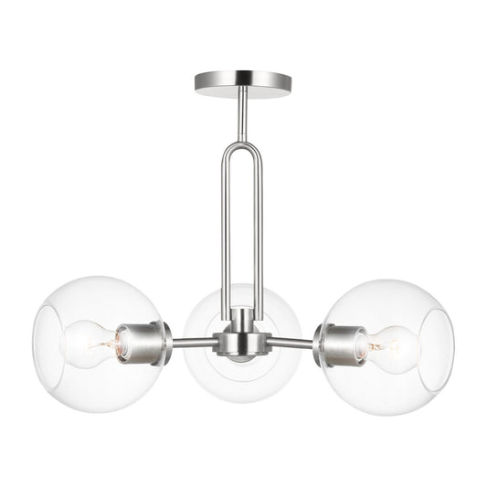 Codyn Three Light Semi-Flush Mount in Brushed Nickel