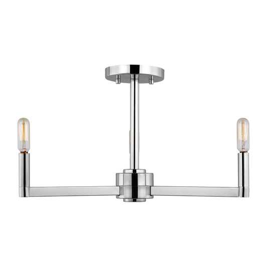 Fullton Three Light Semi-Flush Mount in Chrome