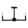 Fullton Three Light Semi-Flush Mount in Midnight Black