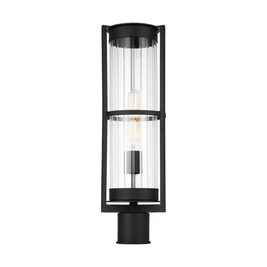 Alcona One Light Outdoor Post Lantern in Black