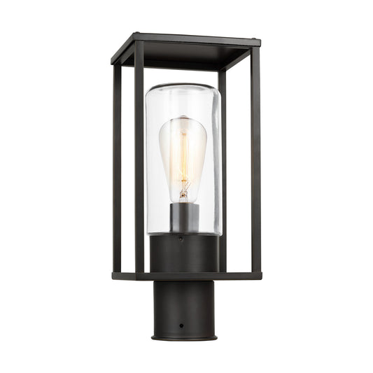 Vado One Light Outdoor Post Lantern in Antique Bronze