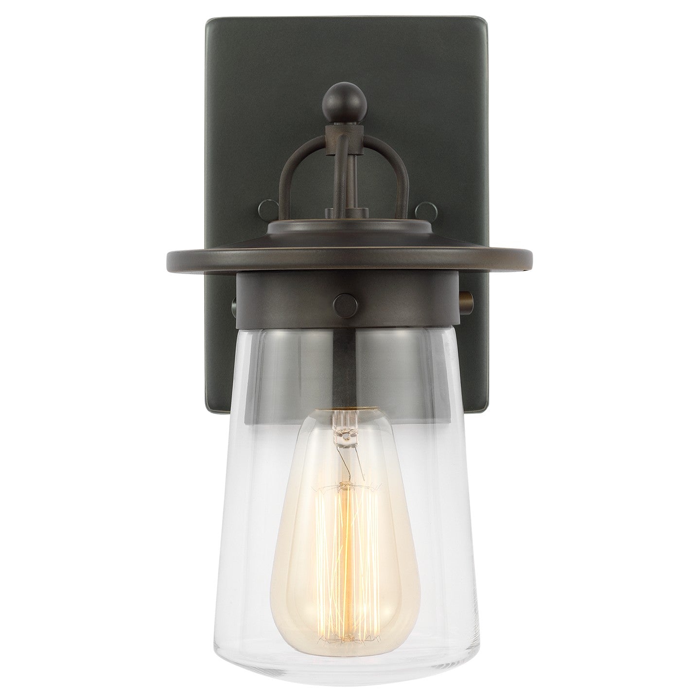 Tybee One Light Outdoor Wall Lantern in Antique Bronze