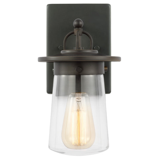 Tybee One Light Outdoor Wall Lantern in Antique Bronze