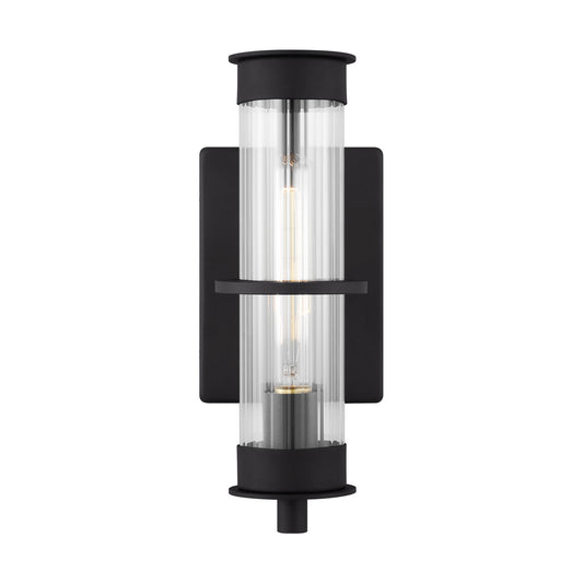 Alcona One Light Outdoor Wall Lantern in Black