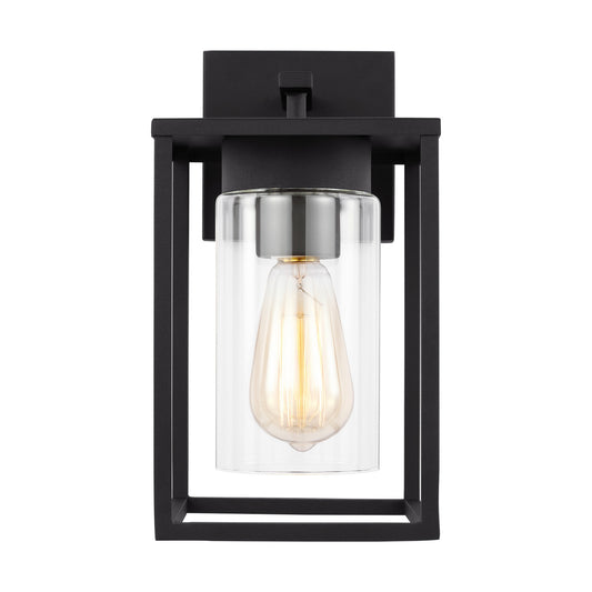Vado One Light Outdoor Wall Lantern in Black