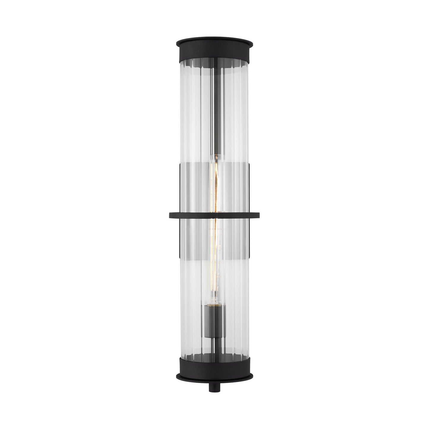 Alcona One Light Outdoor Wall Lantern in Black